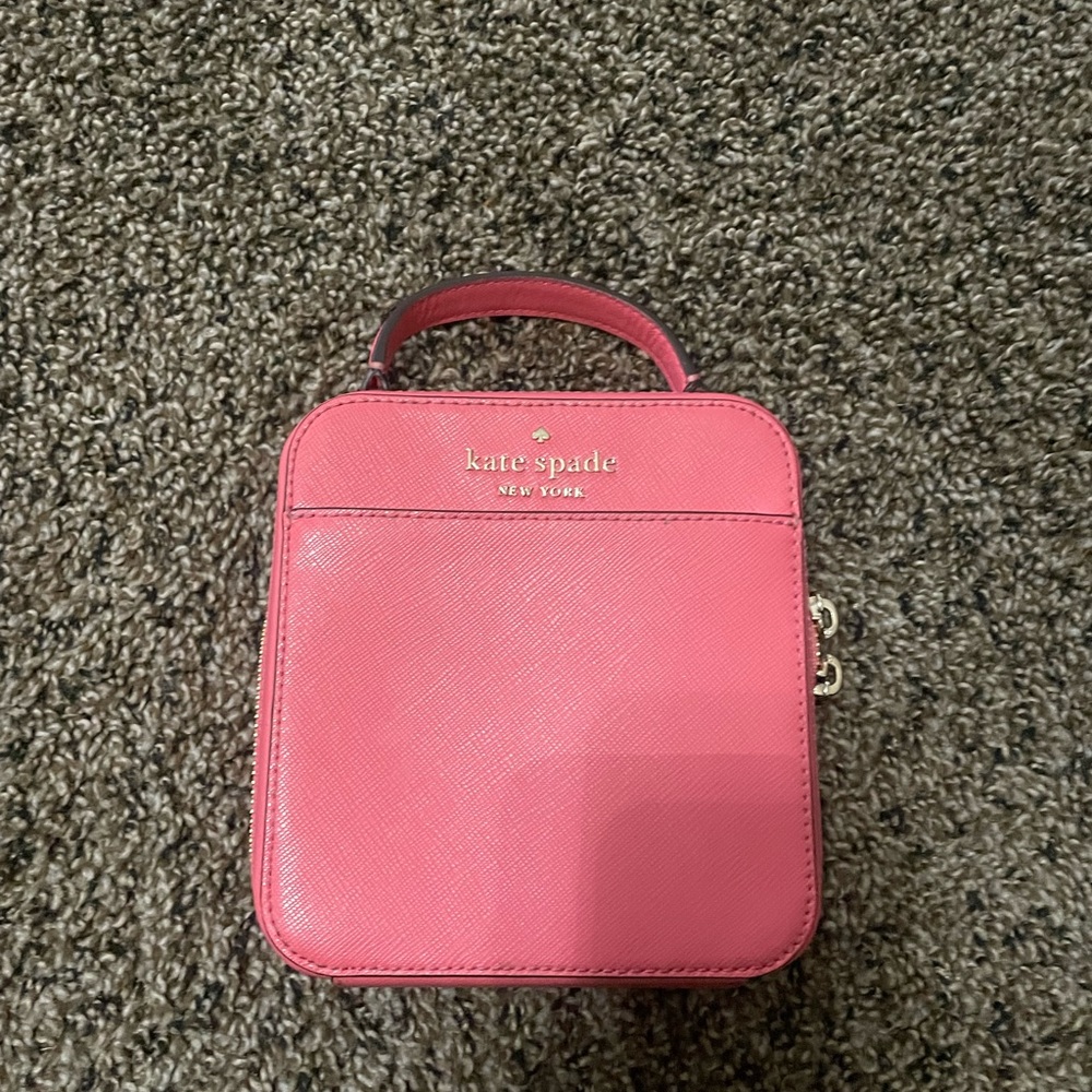 Kate Spade Pink Shoulder Bag with Gold Accents